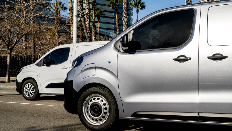 Fiat Professional bedrijfsvoertuig geparkeerd op straat