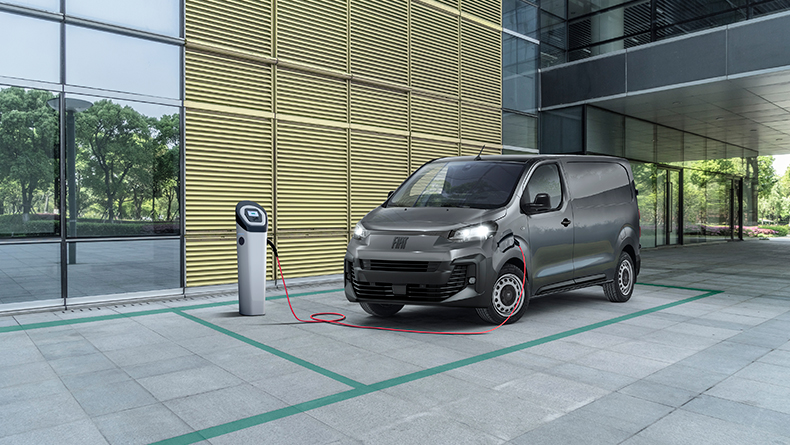 Fiat Professional bedrijfsvoertuig geparkeerd op straat